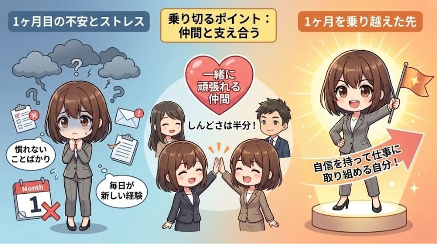 1ヶ月目の乗り越え