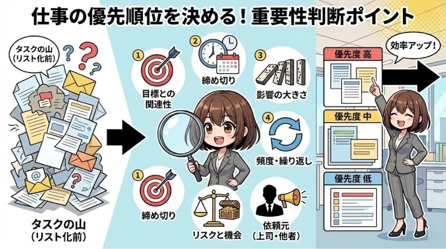 仕事の優先順位を決める