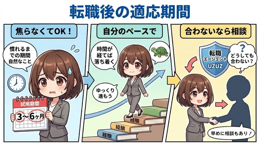 転職後の適応期間について