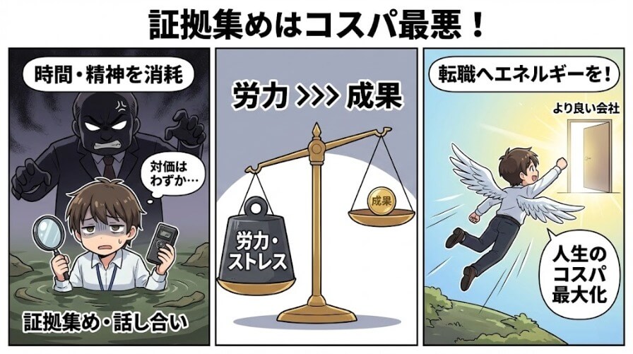 証拠集めや話し合いは「コスパ」が悪すぎる