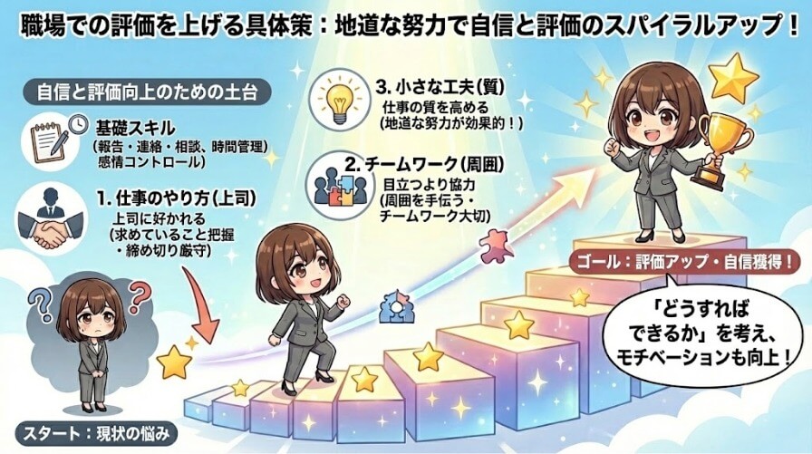 職場での評価を上げる具体策