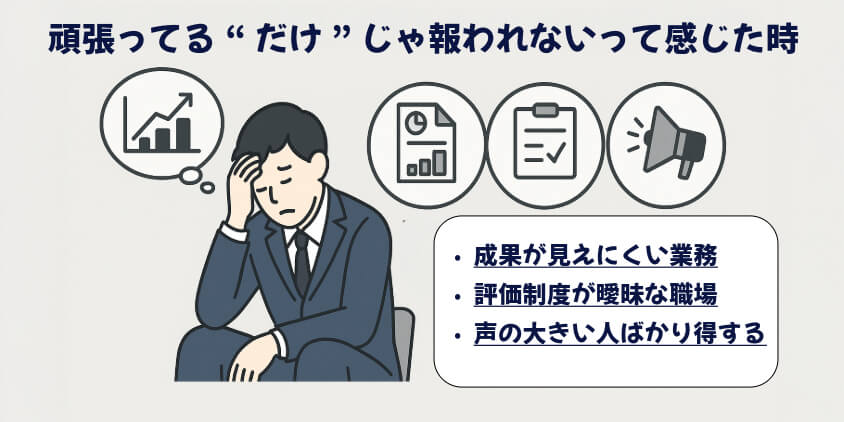 頑張ってる“だけ”じゃ報われないって感じた時