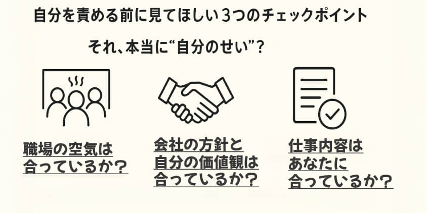 自分を責める前に見てほしい3つのチェックポイント