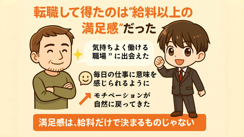 転職して得たのは“給料以上の満足感”だった