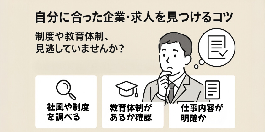 自分に合った企業・求人を見つけるコツ
