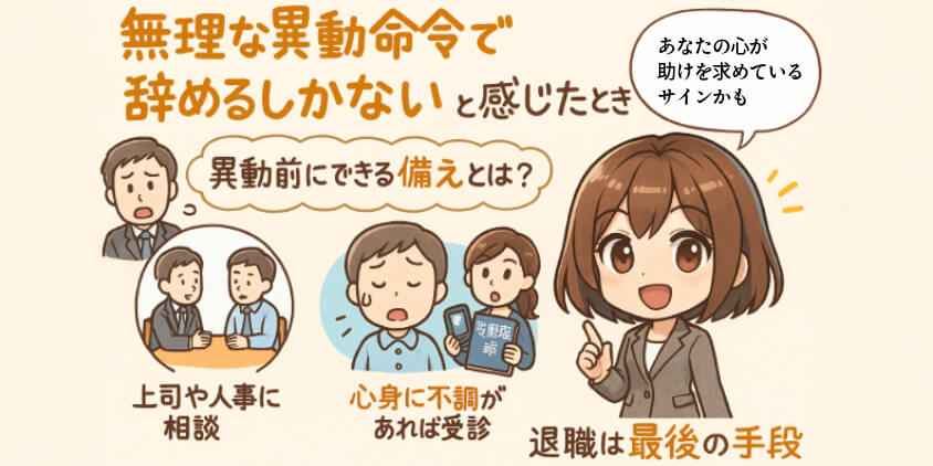 無理な異動命令で「辞めるしかない」と感じたとき