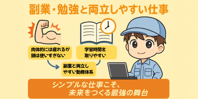 副業・資格取得と両立しやすい環境