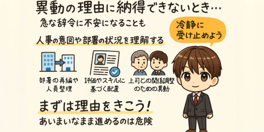 異動の「理由」が納得できないとき、どう受け止めるか