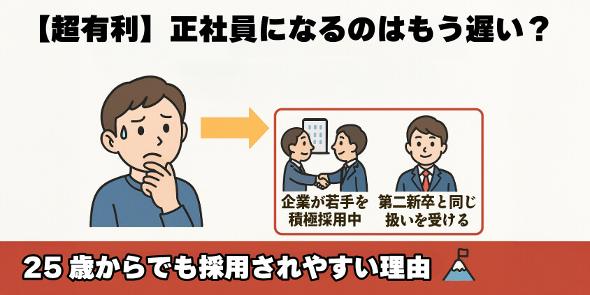 「正社員になるのはもう遅い?」25歳からでも間に合う理由とは?