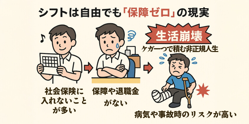 シフトは自由でも“保障ゼロ”の現実