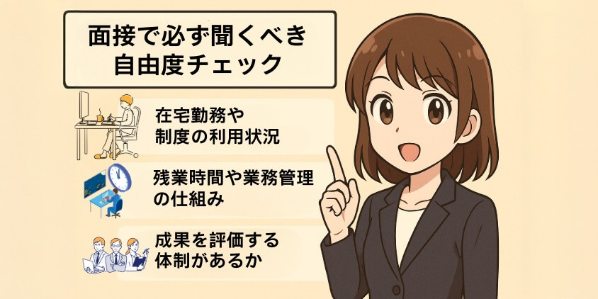面接で確認すべき「自由度」に関する重要な質問