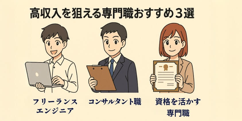 年収が高い・長く働ける自由度の高い職種