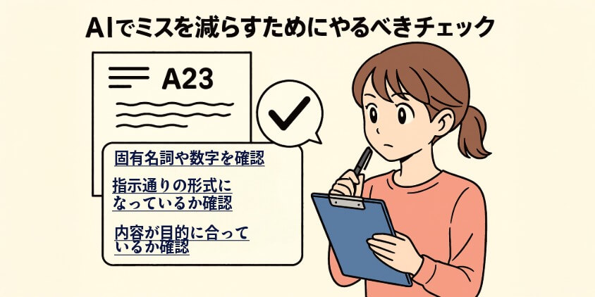 AIでミスを減らすためにやるべきチェック