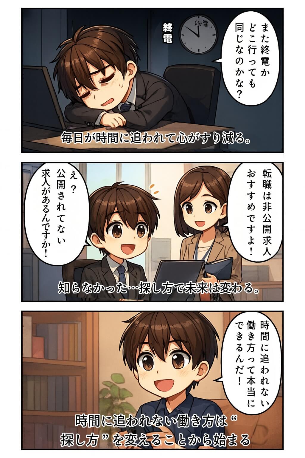 【時間に追われない仕事】94.6％が非公開求人を選んで成功！特徴・制度・働き方をわかりやすく解説