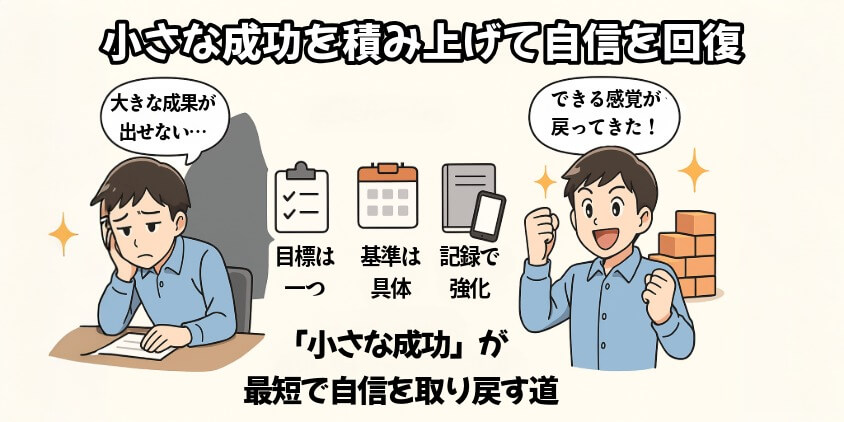 まず小さな経験を積んで自信を取り戻す