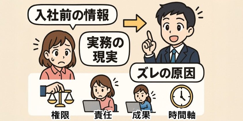 入社前に気づきにくい会社とのズレ