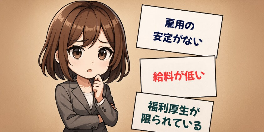 契約社員のデメリットと現実を示す3つの事実