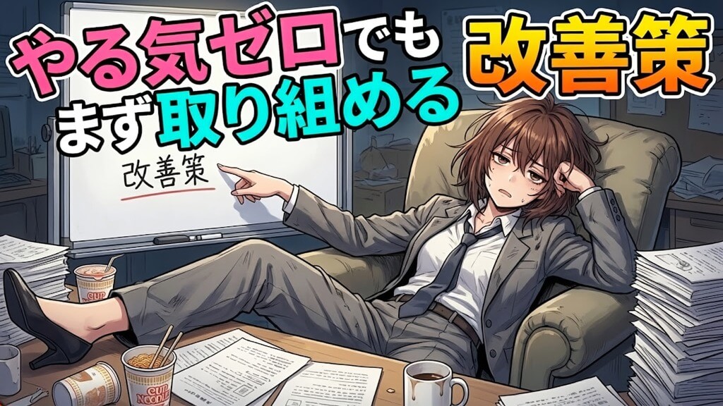 やる気ゼロでもまず取り組める改善策