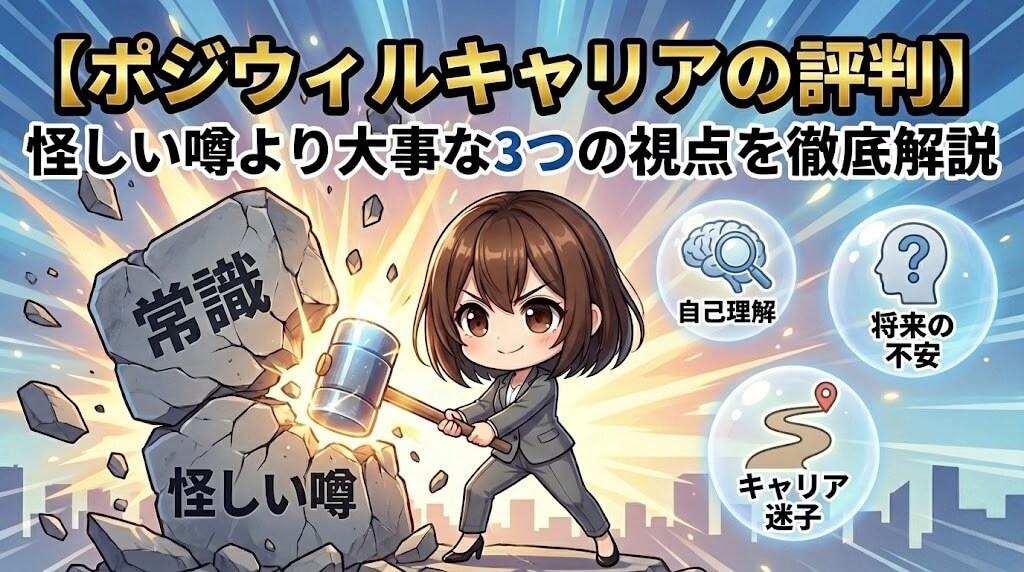 【ポジウィルキャリアの評判】怪しい噂より大事な3つの視点を徹底解説