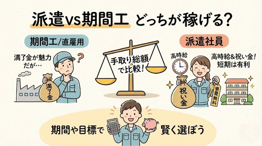 実は派遣の方が手取りが多くなるケースもあるって本当？
