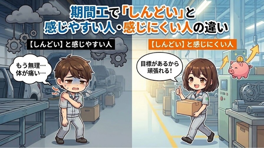 期間工で「しんどい」と感じやすい人・感じにくい人の違い