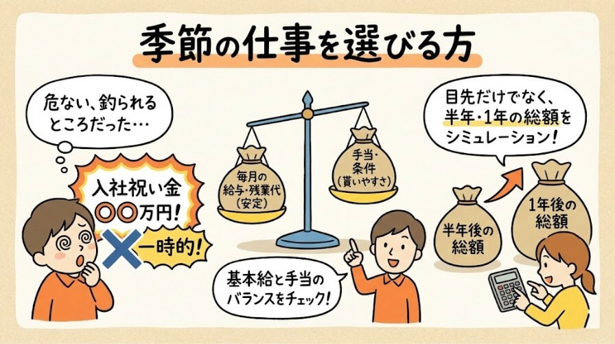 日給・月収・入社祝い金、どこを見る？失敗しない基準