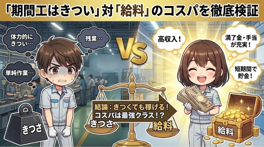 「期間工はきつい」対「給料」のコスパを徹底検証