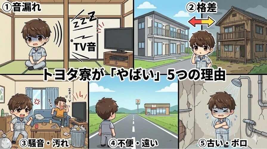 トヨタ期間工の寮が「やばい」と言われる5つの理由