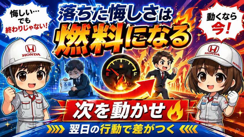 落ちた悔しさは「次に動く燃料」に変えられる