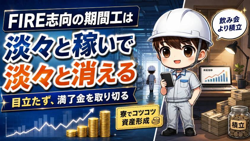 FIRE志向の期間工は現場でも淡々と稼いで淡々と消えていく
