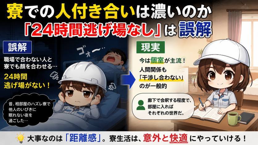 寮での人付き合いは濃いのか｜「24時間逃げ場なし」は誤解