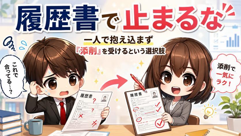 履歴書で止まるな｜一人で抱え込まず「添削」を受けるという選択肢