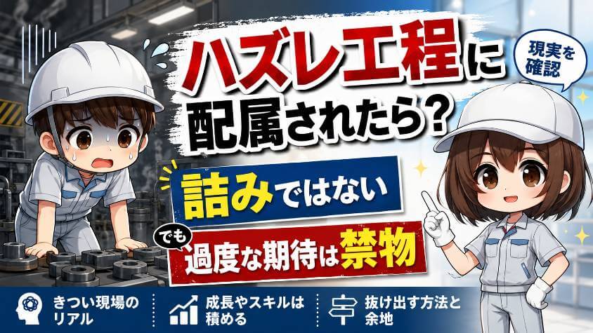 ハズレ工程に配属されたらどうなる？配属後の現実と余地